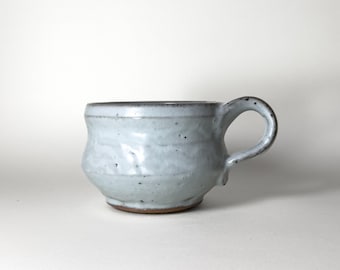 Celadon Swirl Mug- Handmade Mug - Modern Ceramic Mug - Handmade Pottery - Modern Ceramics - Small Mug - Footed Pottery Mug - 14oz Mug