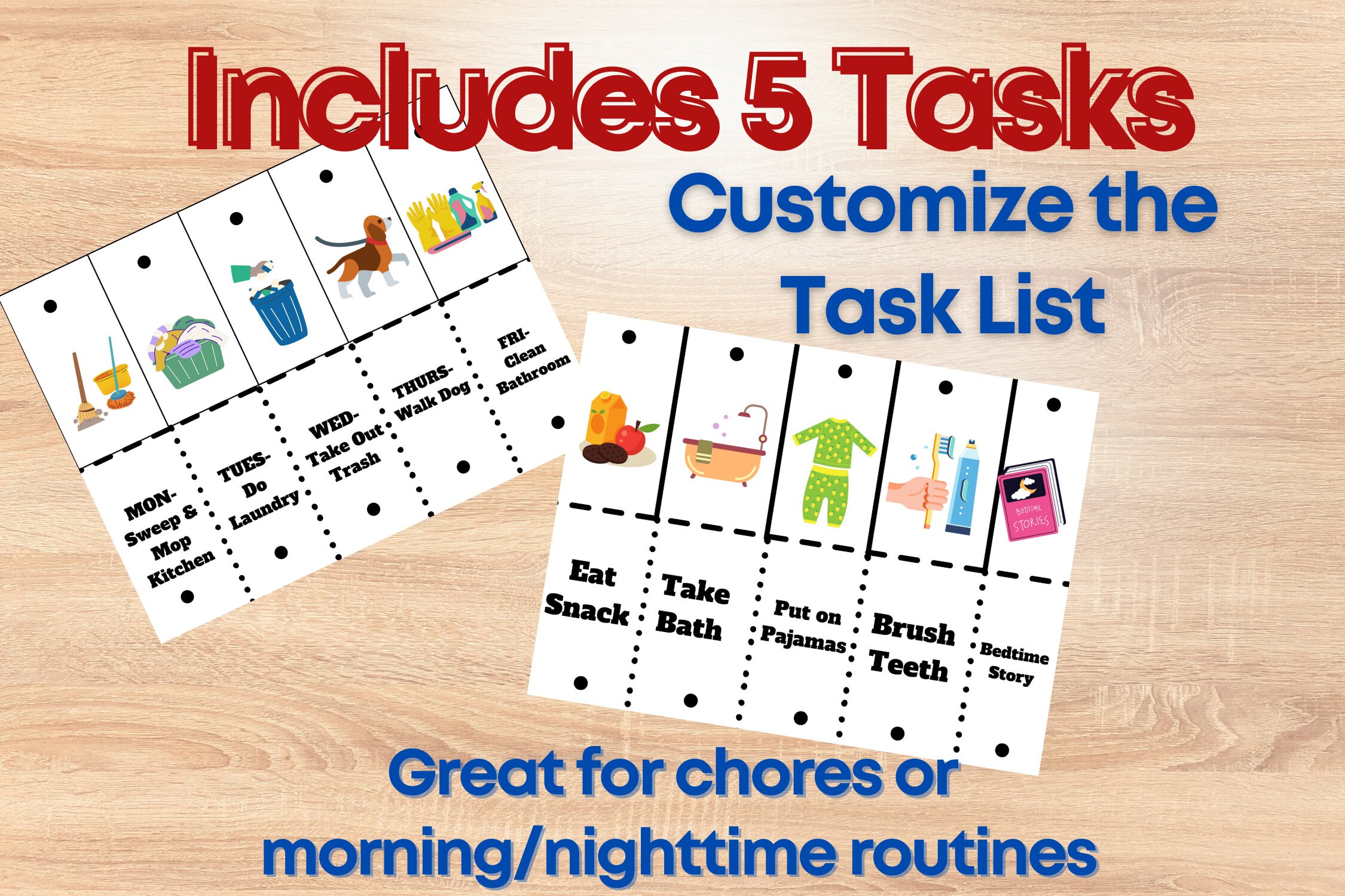Flip Task Chart Routine Flip Chart Flip Chore Chart Task Tracker Chore