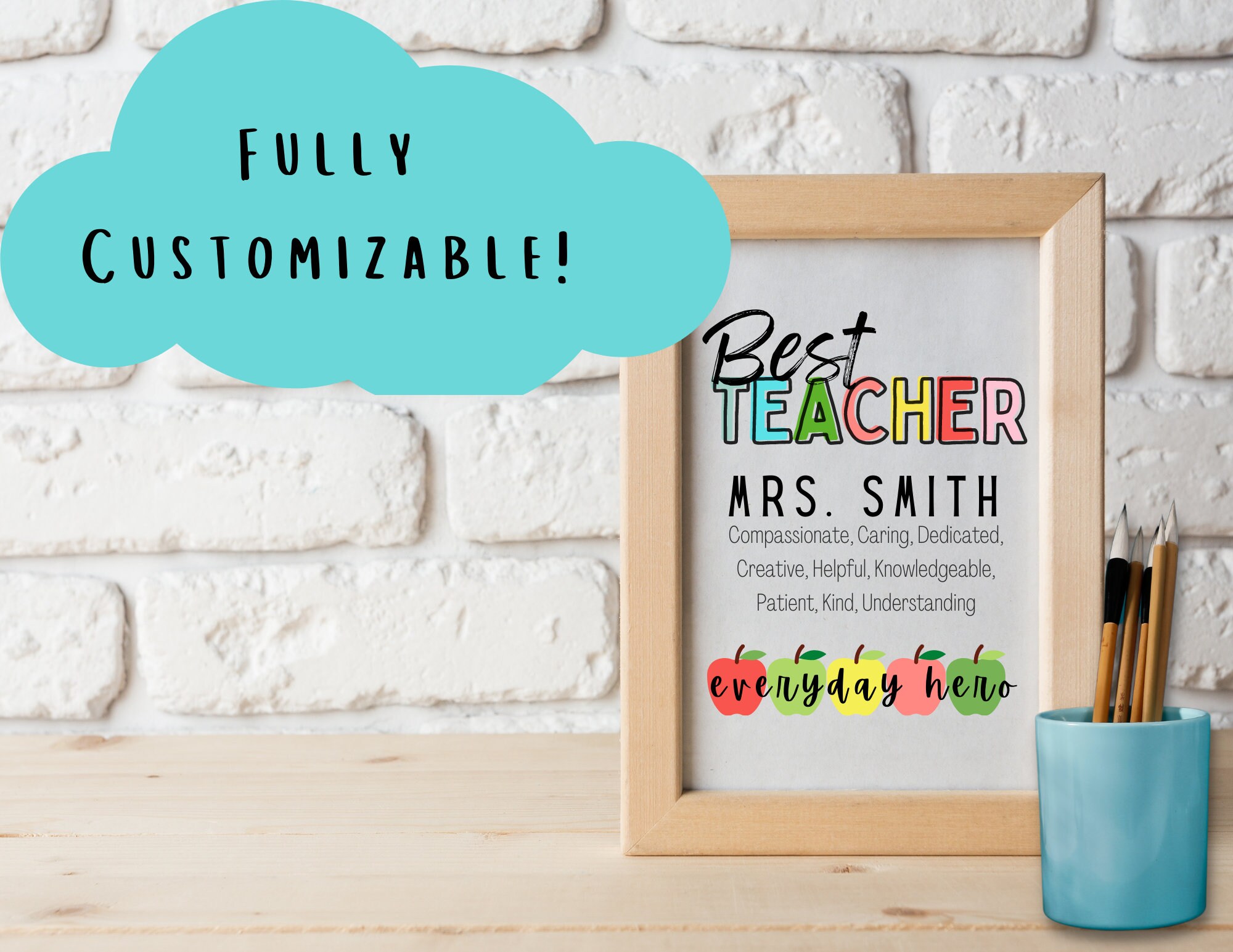 Best Teacher Gift, Teacher Printable, Teacher Christmas Gift, Teacher ...