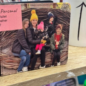 Cartera con foto, cartera de piel sintética, regalo con foto. Regalo impreso.