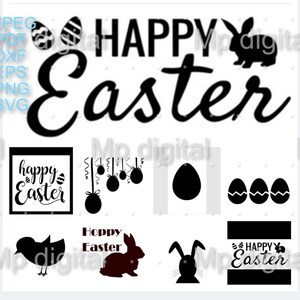 Easter Bunny, Rabbit bundle - Instant Digital Download - svg, png, dxf, eps files all included