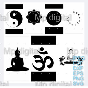 Pacchetto SVG Buddha - Download istantanei - File Silhouette e Circuit Cut
