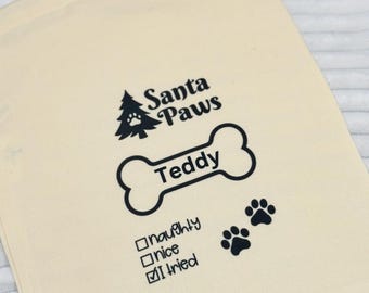 Dog Christmas gift bags personalised dog bags, personalised christmas pet bags, dog bag