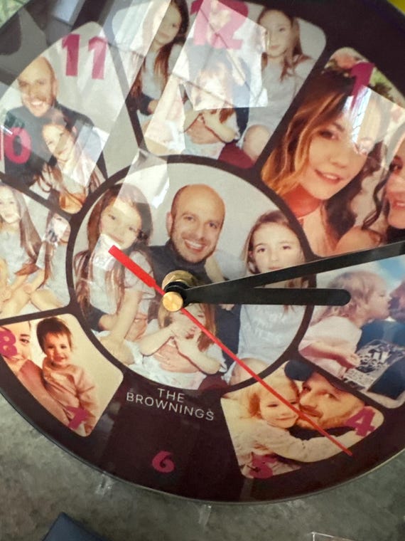 fotouhr mit mehreren fotos