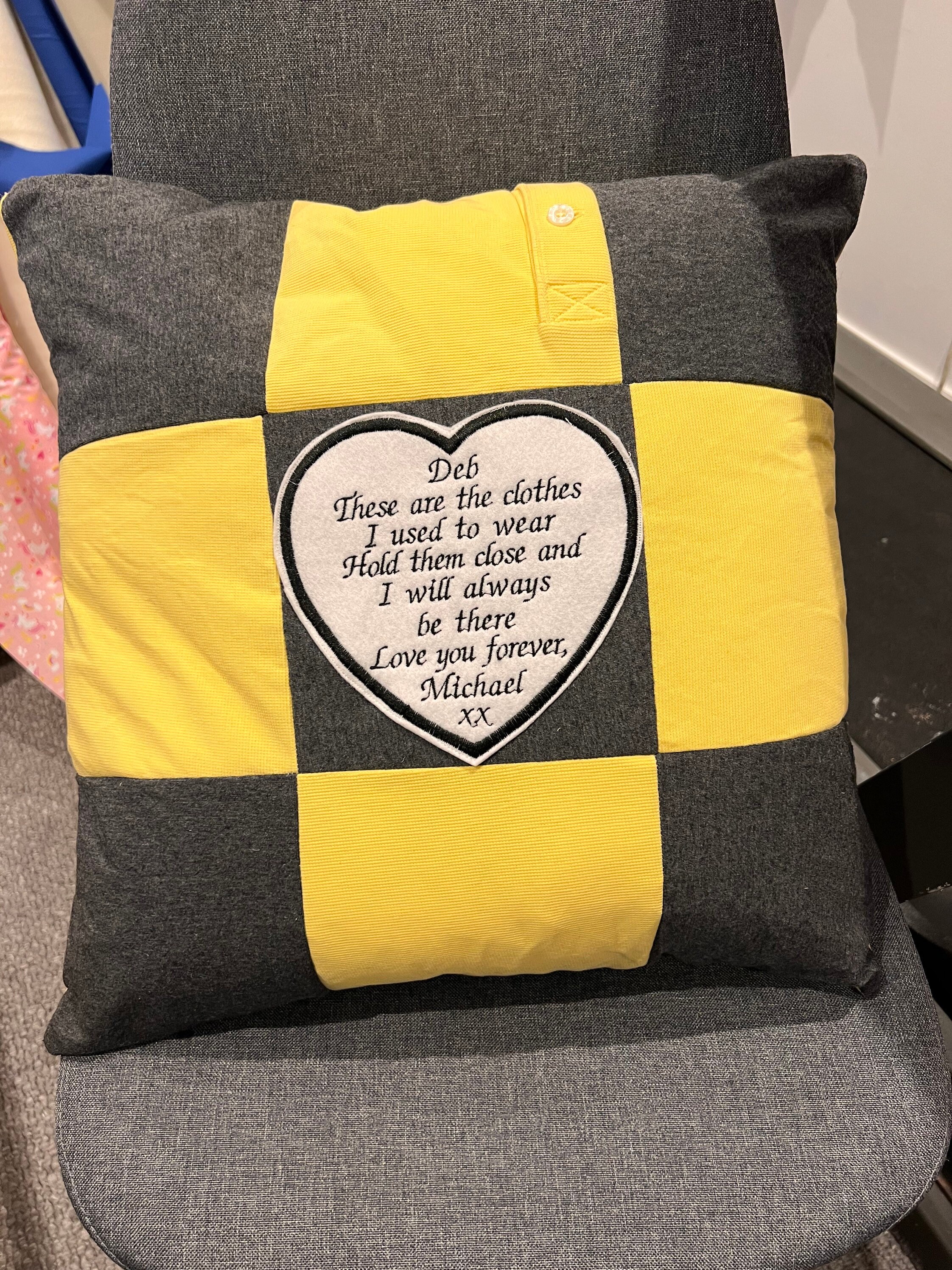 Memory Shirt Pillow: Patchwork Keepsake Cushion - Etsy