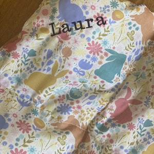 Childrens personalised Weighted Blanket, childs personalised weighted blanket 102x145cm, weighted blankets lots of fabric options image 2