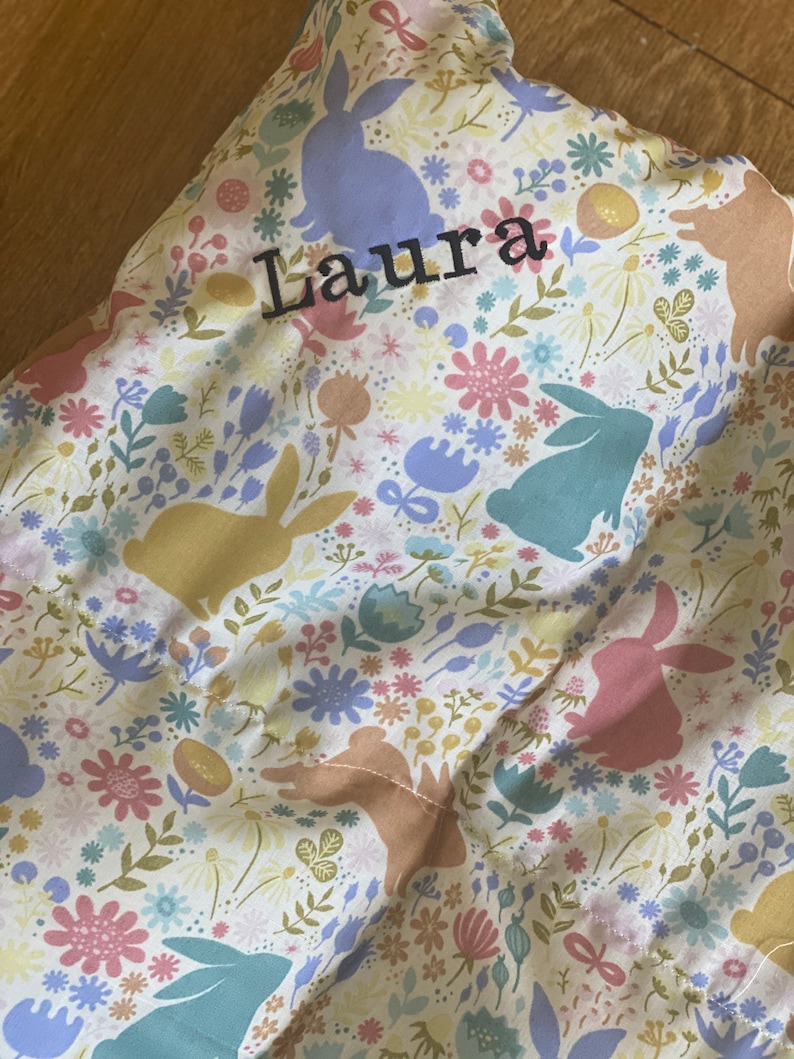 Childrens personalised Weighted Blanket, childs personalised weighted blanket 102x145cm, weighted blankets lots of fabric options image 2