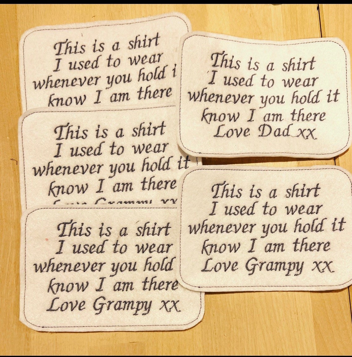 Memory Patch Memory Pillow Patch Personalised Embroidered Etsy