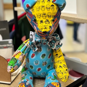 Memory bears, handmade bears, memory bear keepsake made from multiple items