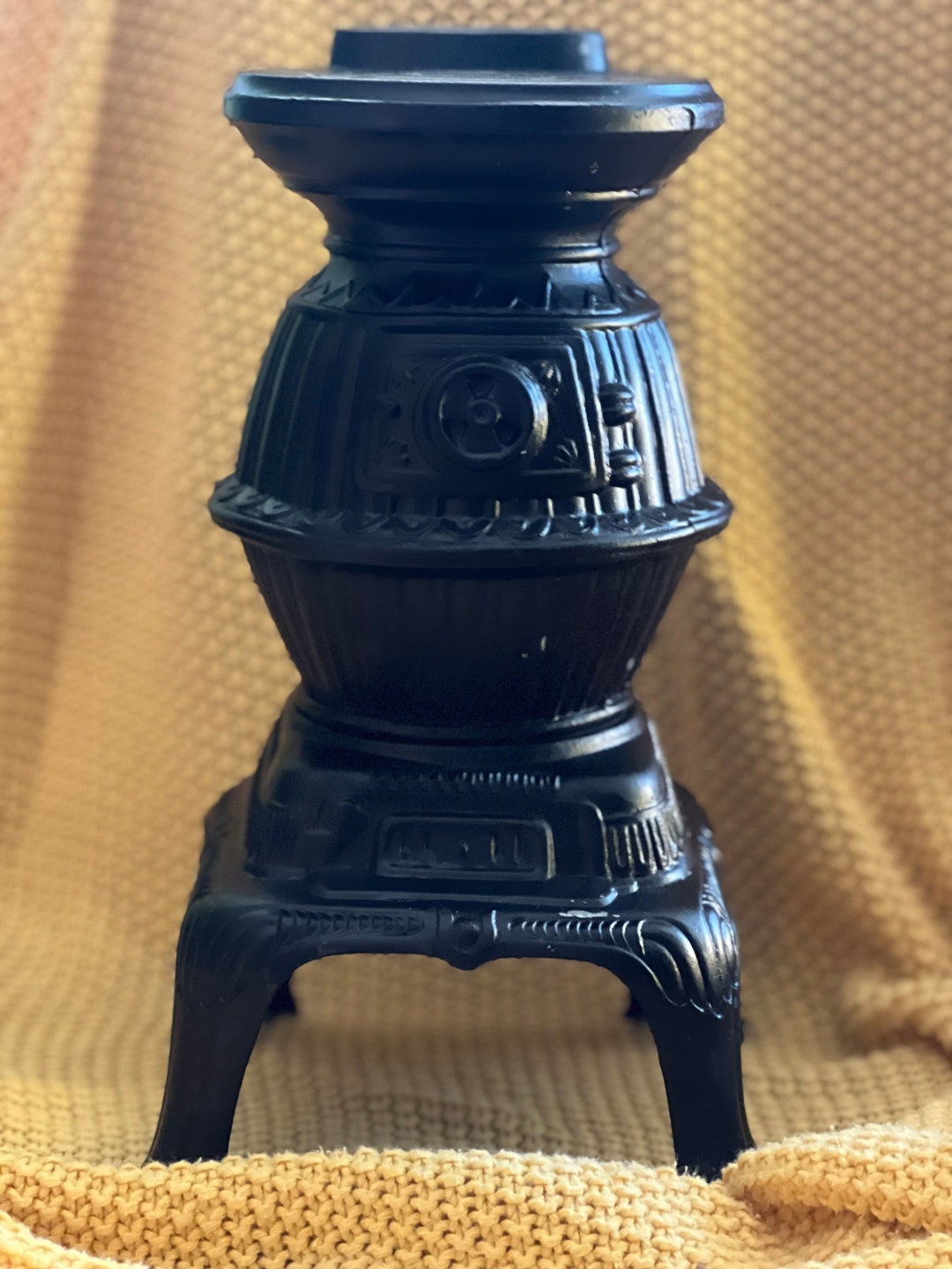 Vintage Pot Belly Stove Lamp Base Etsy