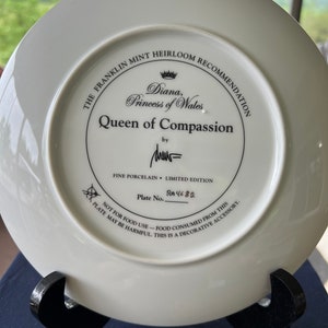 Princess Diana Plate Queen of Compassion image 7