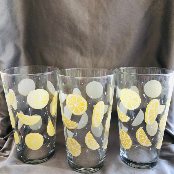 Libbey Lemon Beverage Glasses - 3