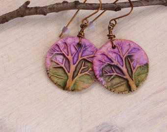 Porcelain allergy-free drop earrings