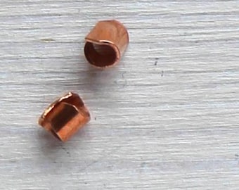 Copper Spacer Rings Patina, Hand Bent Copper Beads 3mm, Rustic Jewelry Findings, DIY Necklace Bracelet Earrings, Handmade Supplies