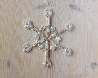 Ice Crystal Snowflake Christmas Decorations Gift Tags