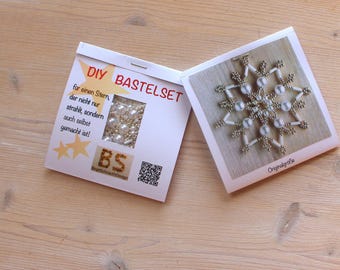 Christmas Star Craft Kit Gift Tags Beaded Star DIY Advent Calendar Gift