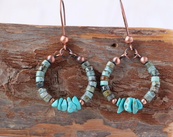 Porcelain sea motif drop earrings, allergy-free