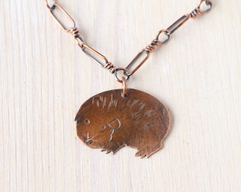 Guinea Pig Necklace Cavia Copper
