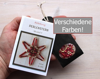 Christmas Star Craft Kit, Gift Tag, Beaded Star, DIY Advent Calendar Gift