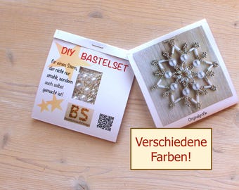 Christmas Star Craft Kit Gift Tag, Beaded Star, DIY Advent Calendar Gift