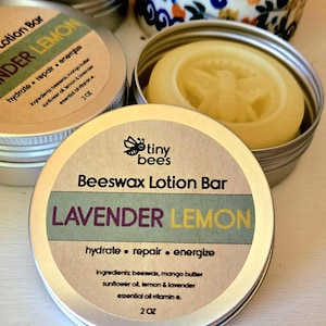 Lavender and Lemon Lotion-Solid Lotion Bars