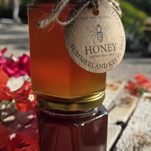 Raw Wildflower Honey, 8.5 oz. - Raw Honey in Glass Jar, Farm to Table, Natural Honey, Pure Honey, Honey Bee, Fall Harvest.