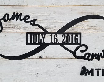 Custom Infinity sign with anniversary date