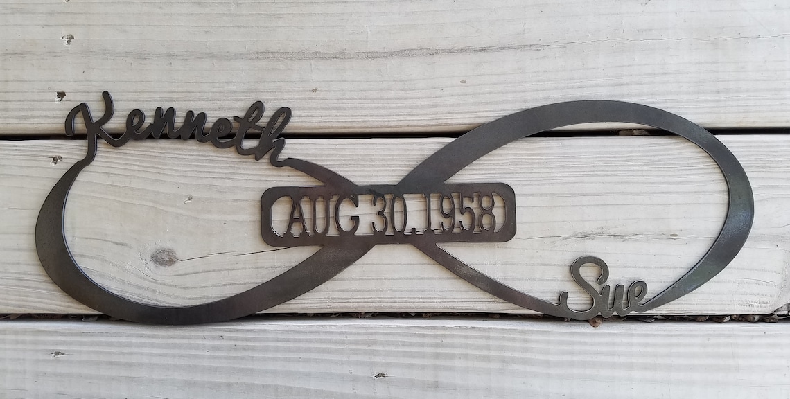 Custom Infinity Sign With Anniversary Date Etsy