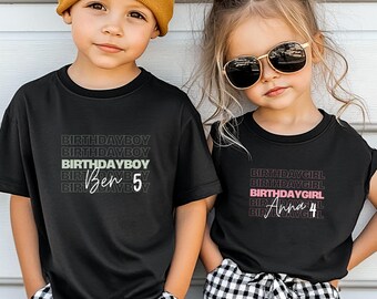 Geburtstagshirt Kinder Personalisiert // Geburtstaggeschenk Kind // Kinder T-Shirt Geburtstag // Geburtstags Outfit
