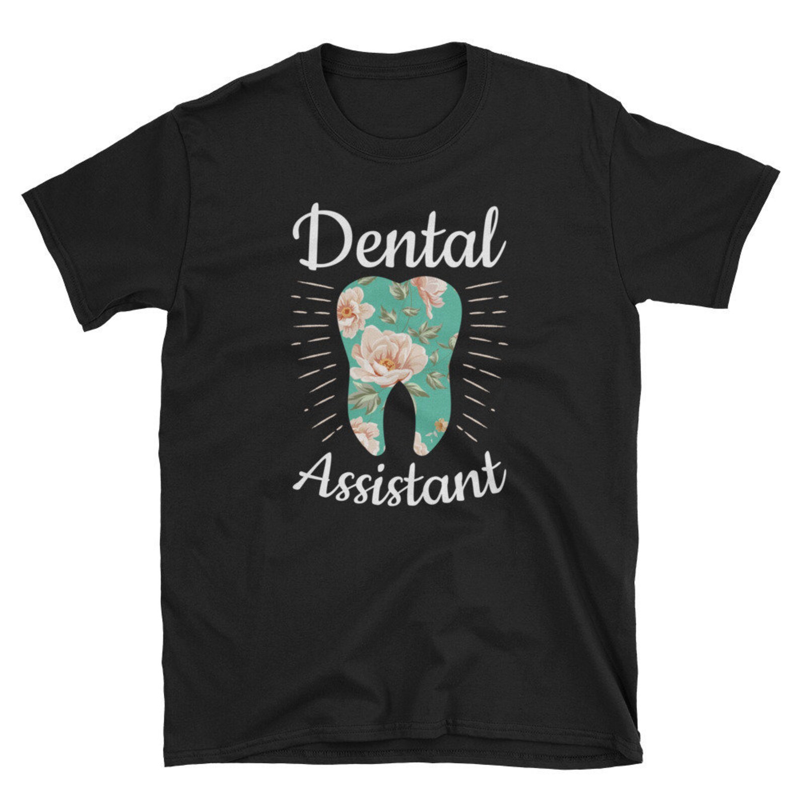 Dental Assistant Shirt Cute Floral Tooth Gifts T Shirt Etsy
