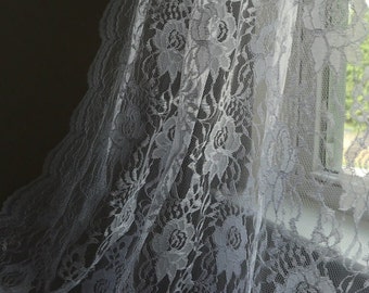 Victorian Lace Curtain(s), French Farmhouse Curtains, Floral Rose Lace Curtains, Sitting Room Curtains, White and Ivory Lace, Regal Curtains