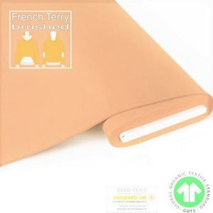 Morbido maglione GOTS BIO French Terry spazzolato crema di Fabrilogy