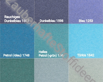 ELECCIÓN (30 colores) Tejido acanalado jaspeado HEIKE, incrementos de 1 m, punto tubular fino, 50/100 cm de ancho, de Swafing