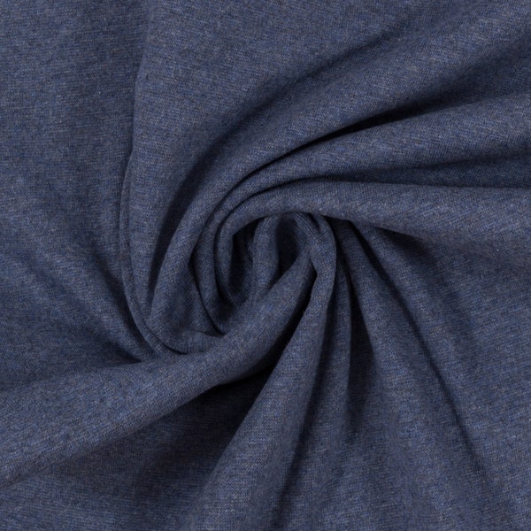 Cuffs ANTJE mottled smoky dark blue (1597) 50 cm steps fine rib tubular fabric 45/90 cm wide by SWAFING