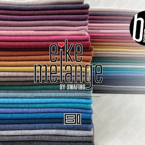 EIKE Sweat mottled 50 cm steps OF YOUR CHOICE (30 colors) from Swafing