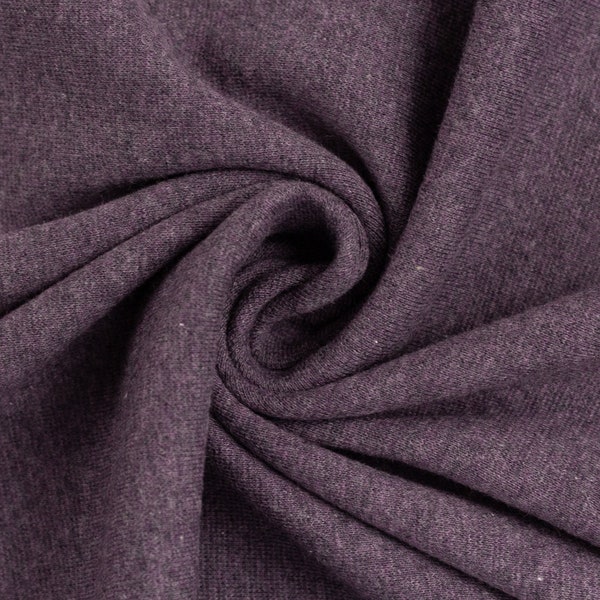 Bündchen HEIKE meliert Violett Lila (1648) 50 cm Schritte Feinstrick Schlauchware 50/100 cm breit von SWAFING