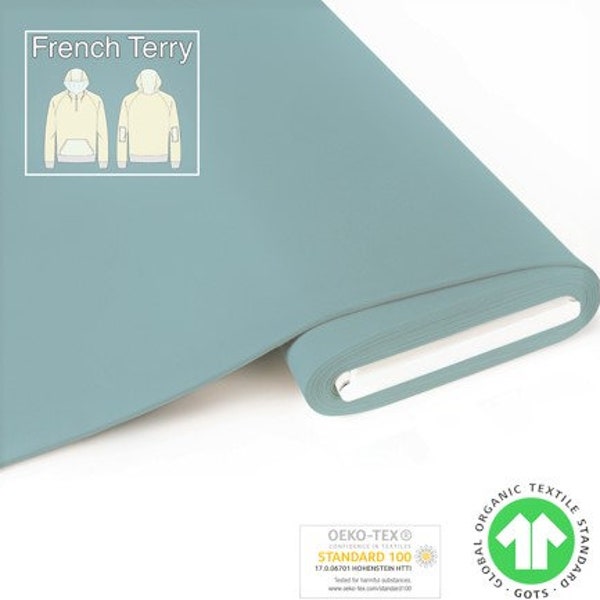 GOTS BIO French Terry Sweat frost rauchblau