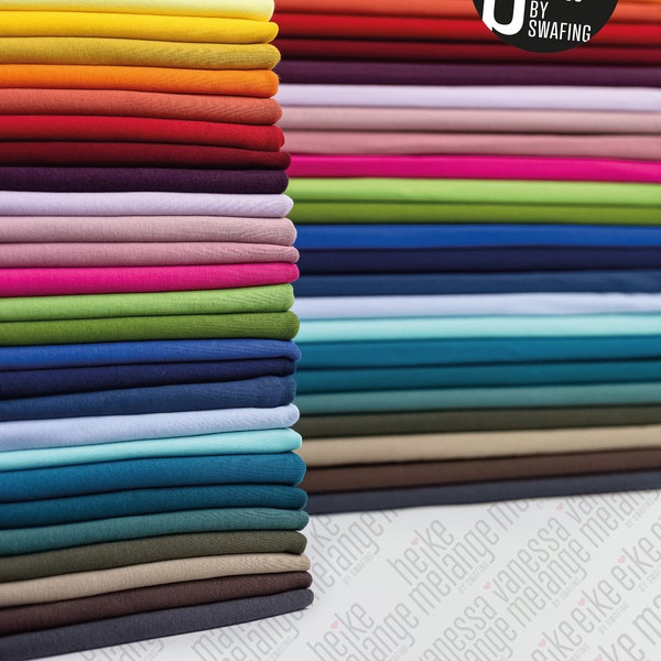 VOTRE CHOIX (56 couleurs) French Terry MAIKE uni 50 cm marches 150 cm de large de Swafing