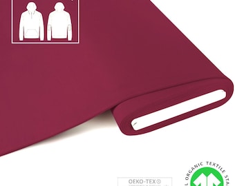 Sweat French Terry bio GOTS bordeaux par Fabrilogy