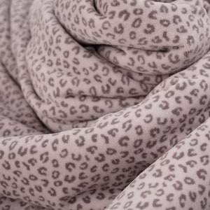 GOTS Organisk Velour 100% Bomull Sammet Paw Leo Grå av STOFFONKEL