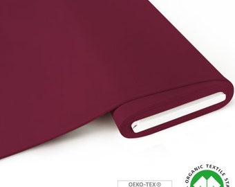 GOTS BIO Stretch Jersey bordeaux von Fabrilogy