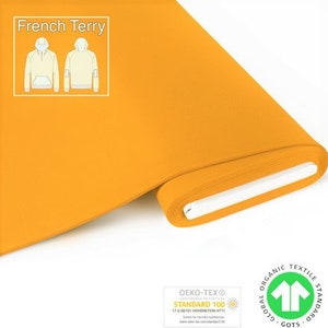GOTS BIO French Terry Sweat mustard yellow by Fabrilogy