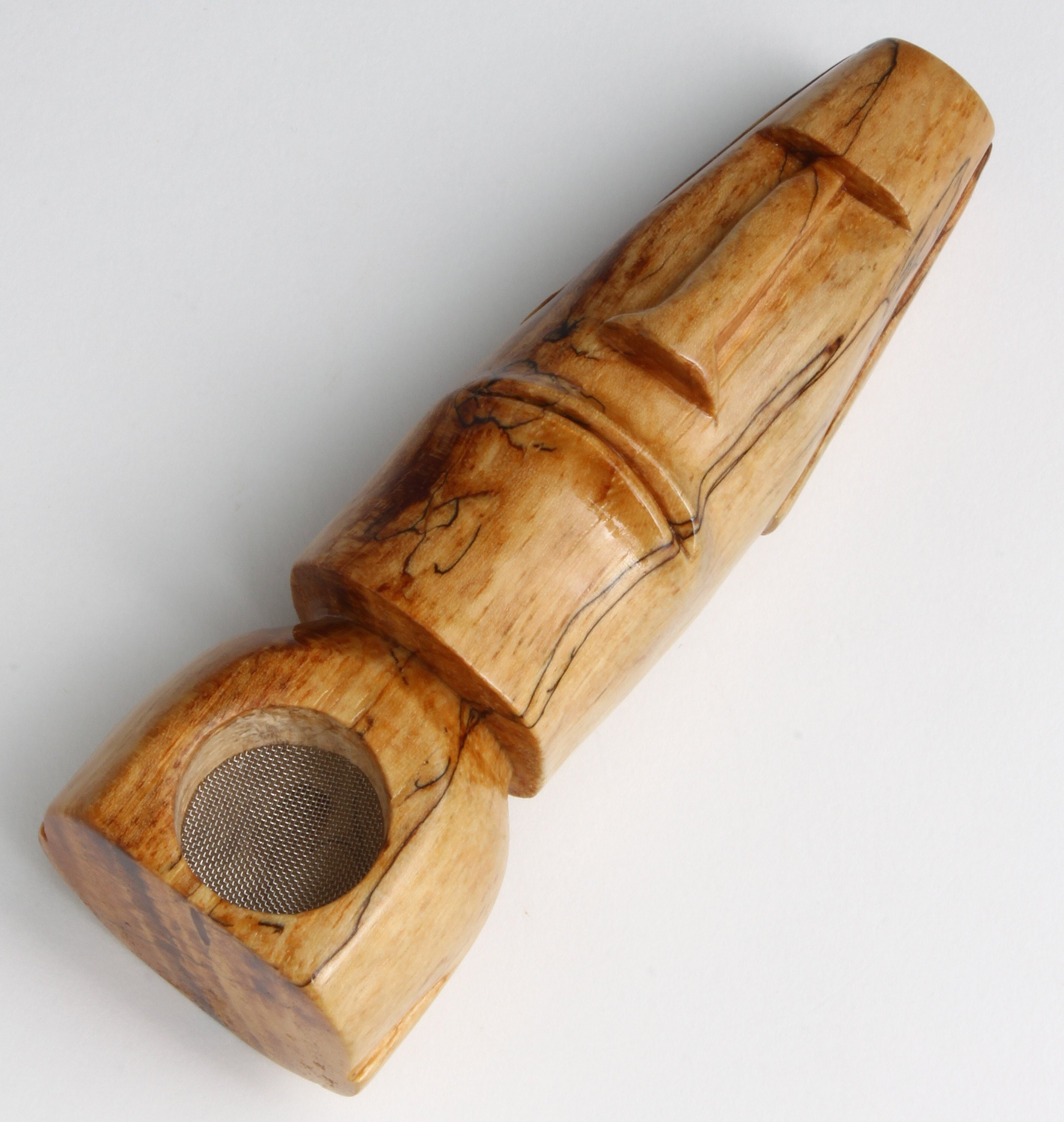 Easter Island Pipe Tiki Pipe Tribal Pipe Pecan Wood Smoking Etsy