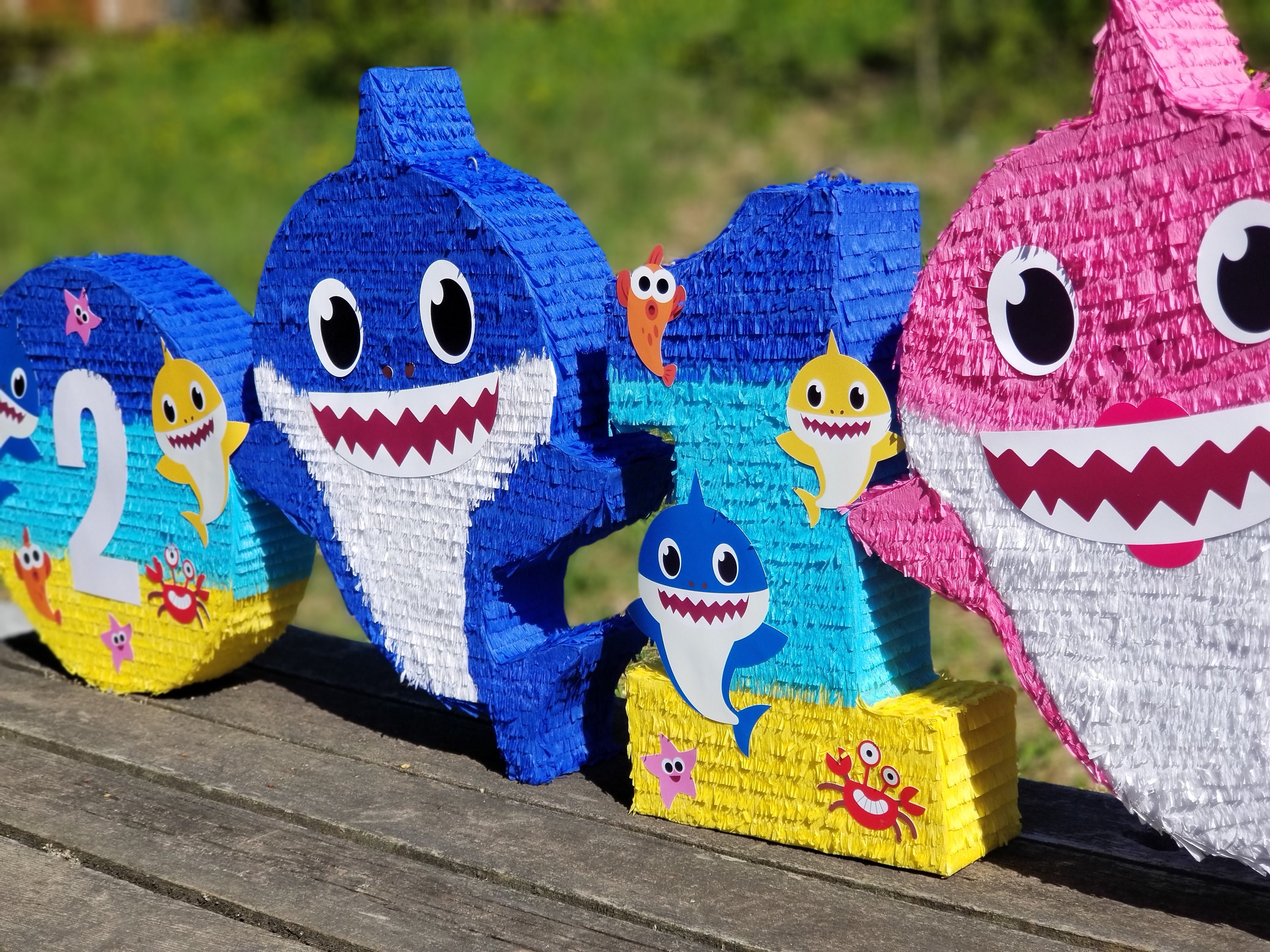 Pink Baby Shark Pinata Etsy