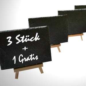 Mini ezel met natuurleisteen set van 3 +1 gratis