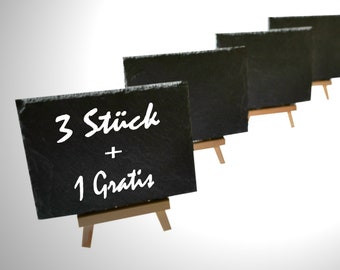 Mini easel with natural slate set of 3 +1 free