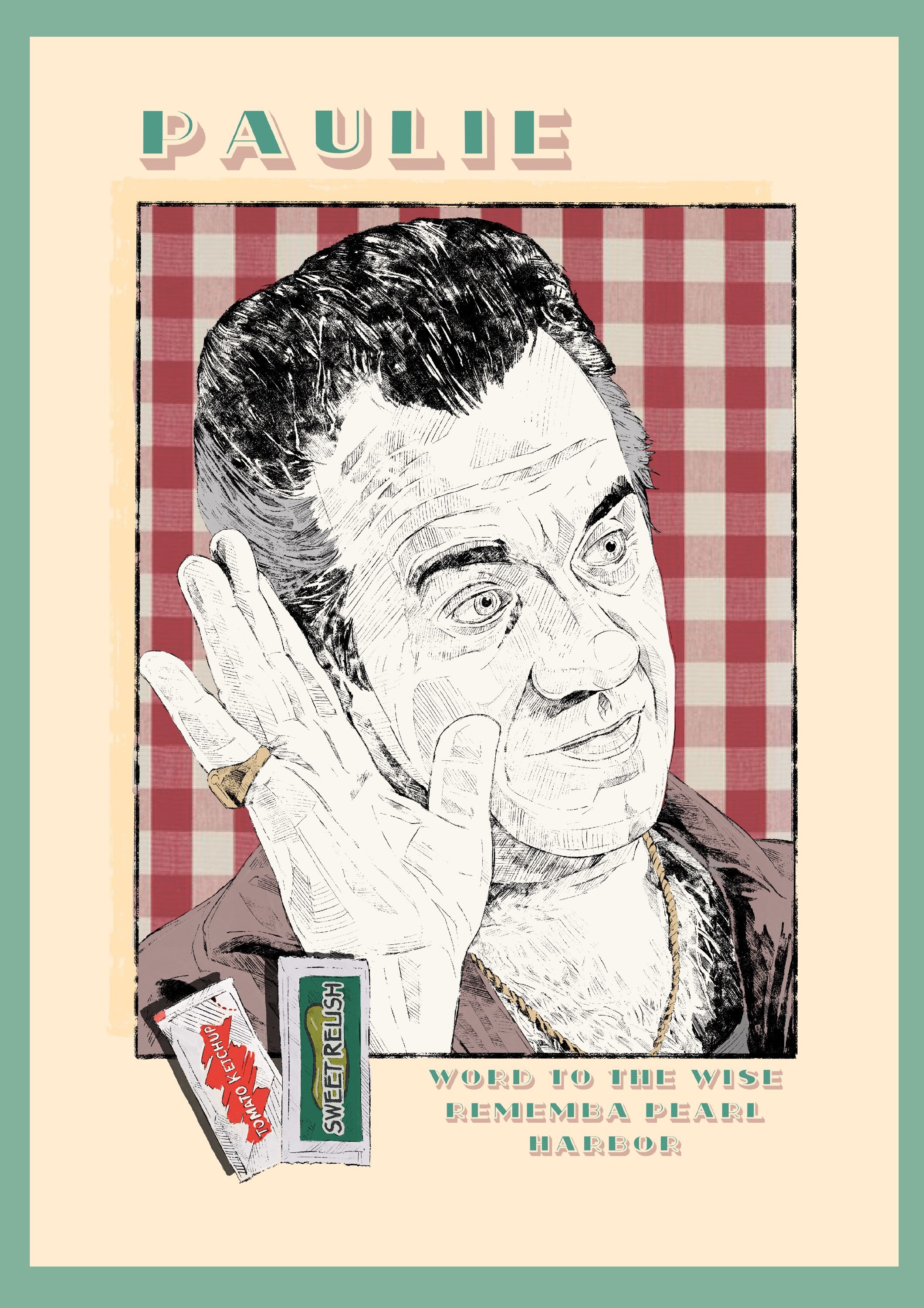 Paulie Walnuts Illustration Print Etsy