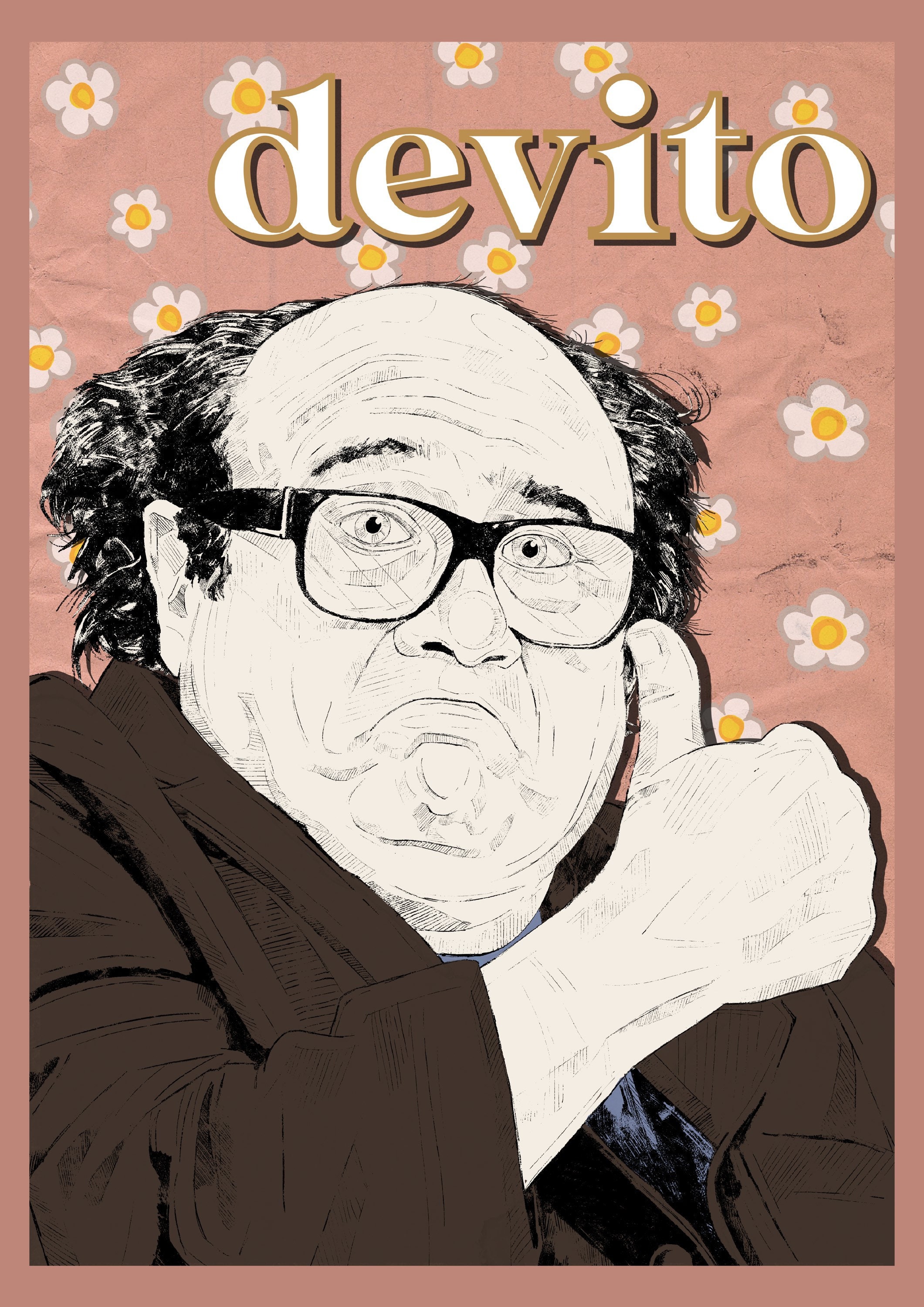 Danny DeVito Illustration Print | Etsy