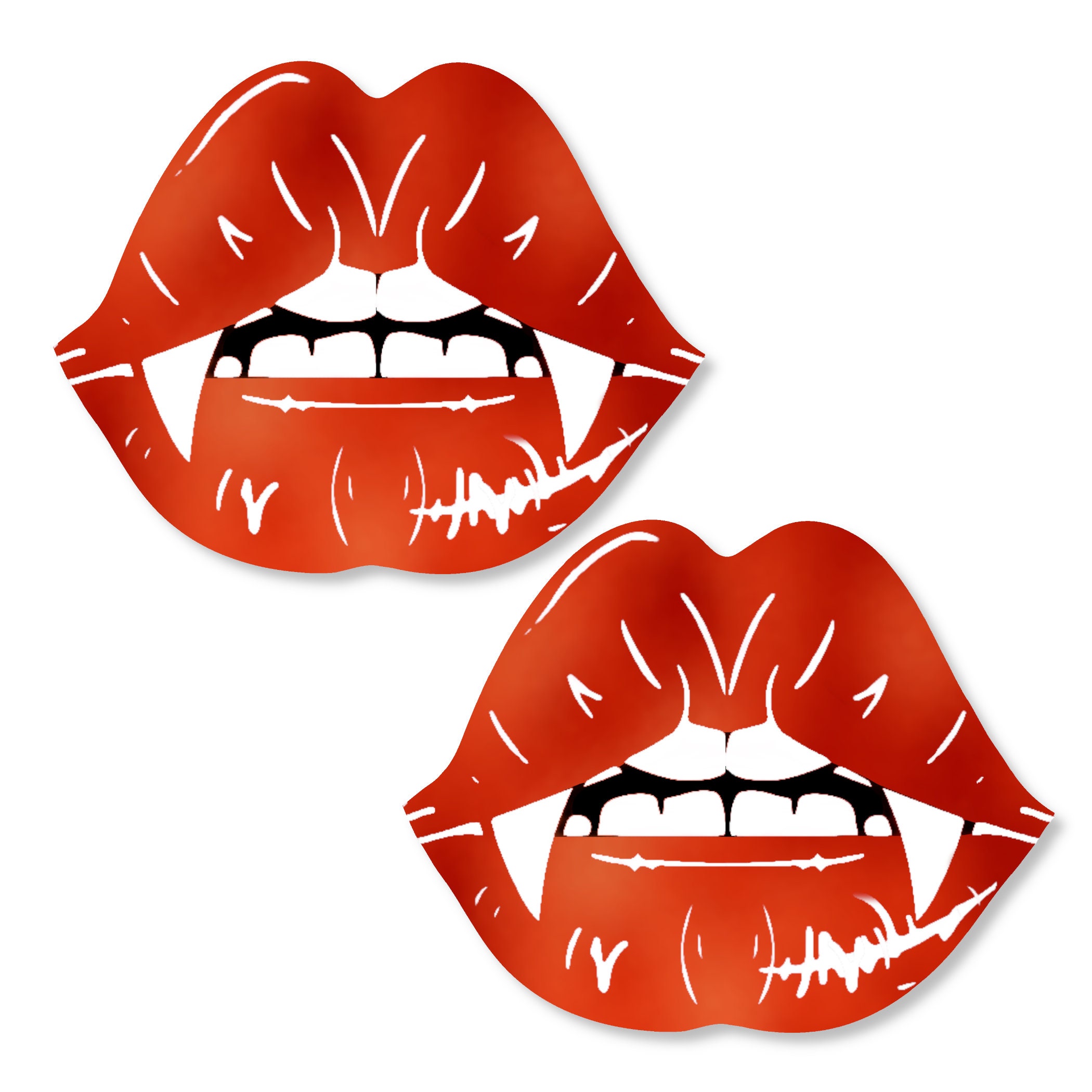 Vampire Lips Pasties | Playful Nipple Covers in Red & Pink