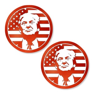 Trump Face Pasties – Red and Blue Circle Nipple Covers
